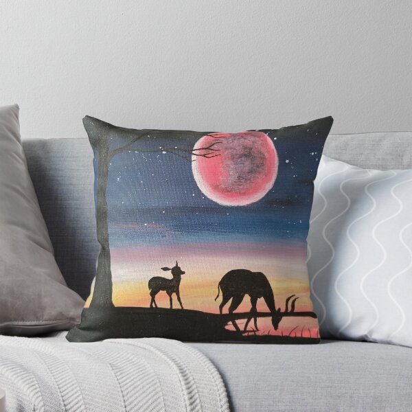 Item preview, Blood moon lakeside scene painting  designed and sold by Infinitysplash.