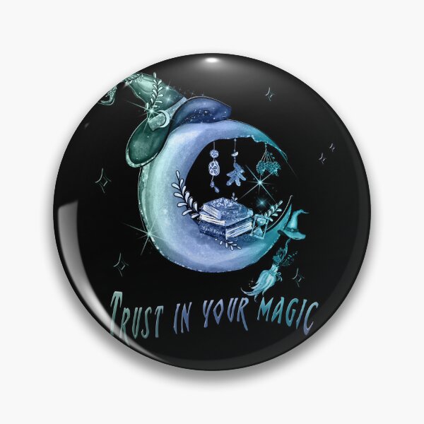 Item preview, Trust in your magic Witch Halloween illustration blue designed and sold by TipTopTapo.