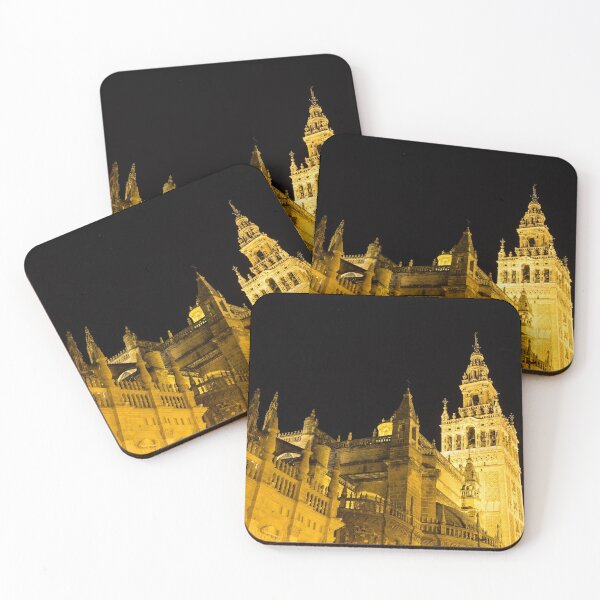 Item preview, Moorish and Gothic Intertwined - La Giralda and Seville Cathedral Illuminated View designed and sold by Georgia Mizuleva.
