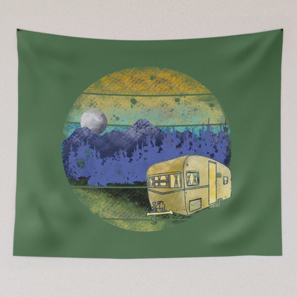 Item preview, Vintage Camper in Moonlight  designed and sold by CampK80.