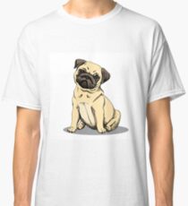 pug dog sketch Classic T-Shirt