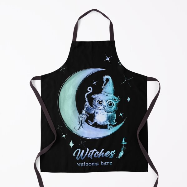 Artikelvorschau, Eulen-Hexe-Halloween-Illustration blau entworfen und verkauft von TipTopTapo.