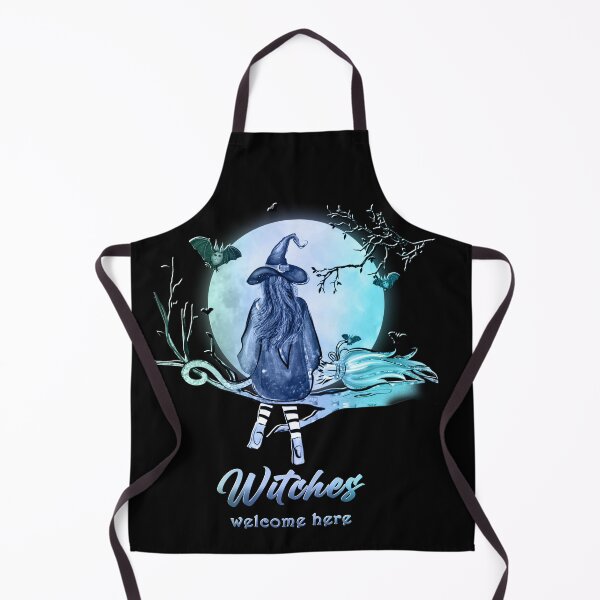 Item preview, Witch and her broom Halloween illustration designed and sold by TipTopTapo.