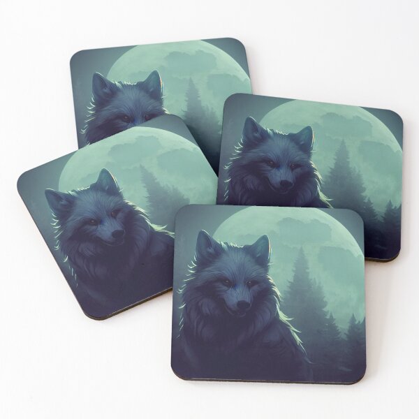Item preview, Thoughtful Wolf Under The Full Moon Essential designed and sold by Sam-DesignMart.