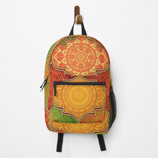 Item preview, Pin Yellow Ethnic Indian Abstract Floral Tiles pattern designed and sold by Art-by-Geoff.