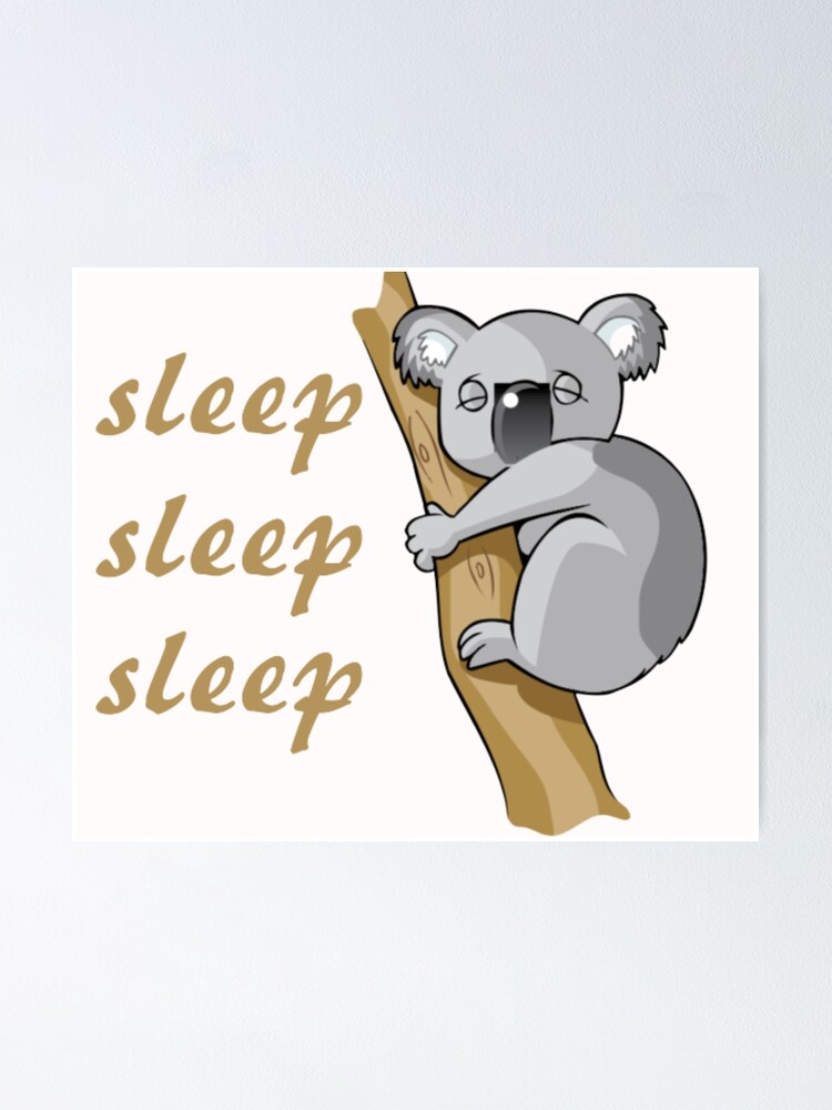 Cartoon koala sleeping