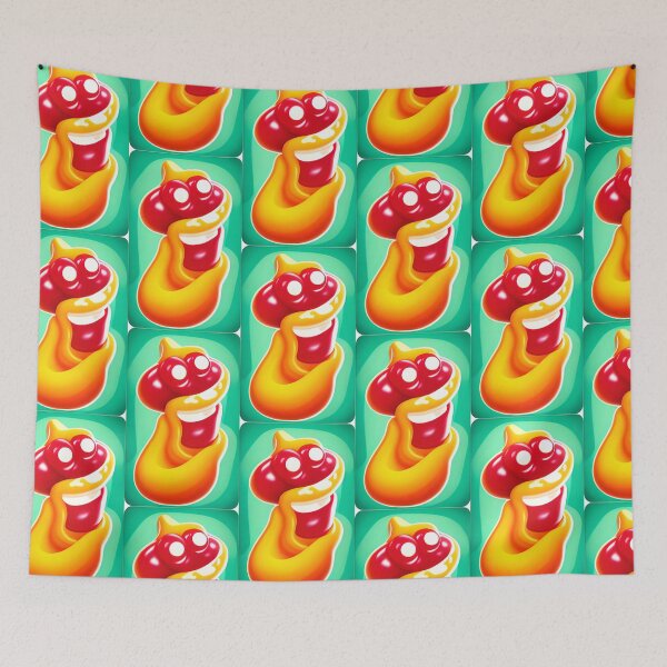 Item preview, Shiny Polished Red Orange Jelly Bean Clown designed and sold by alien-punk.