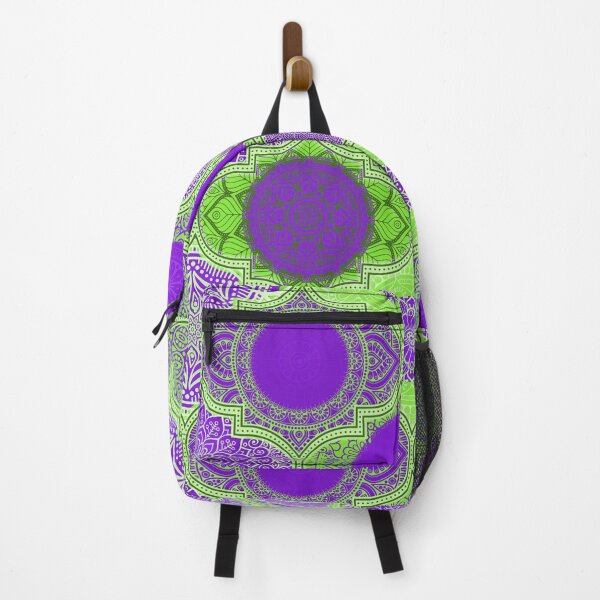 Item preview, Purple Neg Ethnic Indian Abstract Floral Tiles pattern designed and sold by Art-by-Geoff.