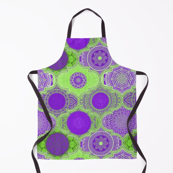 Item preview, Purple Neg Ethnic Indian Abstract Floral Tiles pattern designed and sold by Art-by-Geoff.