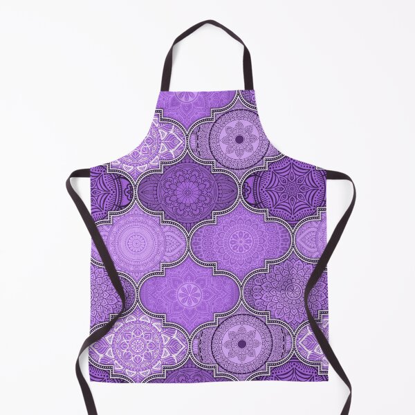 Item preview, Shades of Purple Hue Ethnic Indian Abstract Floral Tiles pattern designed and sold by Art-by-Geoff.