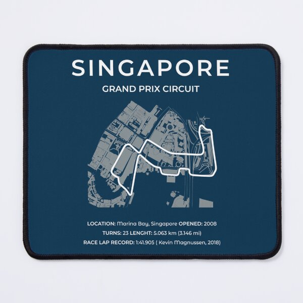 Item preview, Singapore Marina Bay Grand Prix circuit (Dark version)   designed and sold by UpAndFunkk.