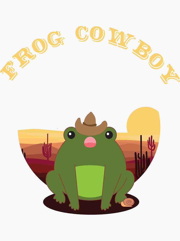 Frog With Cowboy Hat Sticker For Sale By Roka X Redbubble 3089