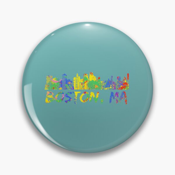 Item preview, Boston, Ma City Skyline Artwork Cute Colorful Boston Skyline designed and sold by RadleyClark.