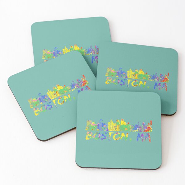 Item preview, Boston, Ma City Skyline Artwork Cute Colorful Boston Skyline designed and sold by RadleyClark.