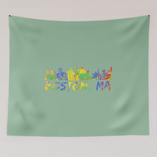 Item preview, Boston, Ma City Skyline Artwork Cute Colorful Boston Skyline designed and sold by RadleyClark.