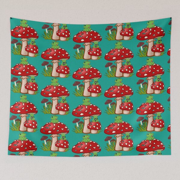 Item preview, Aesthetic frog on mushroom   designed and sold by GatheringPlace.