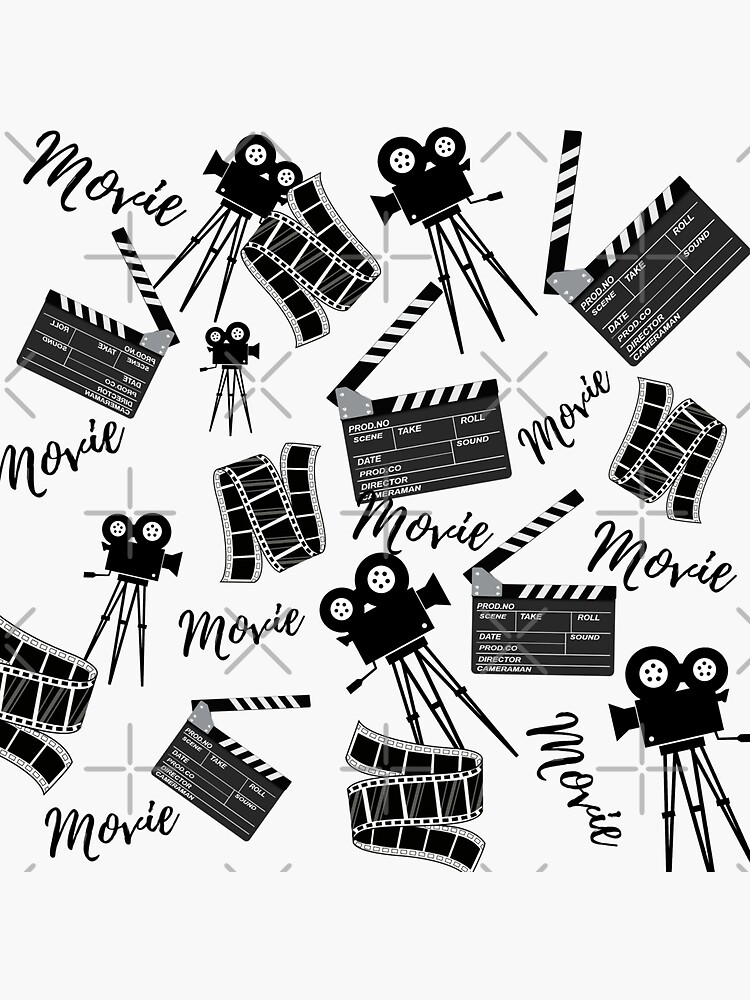 "Movie Lover Illustration" Sticker for Sale by SierraMickey Redbubble