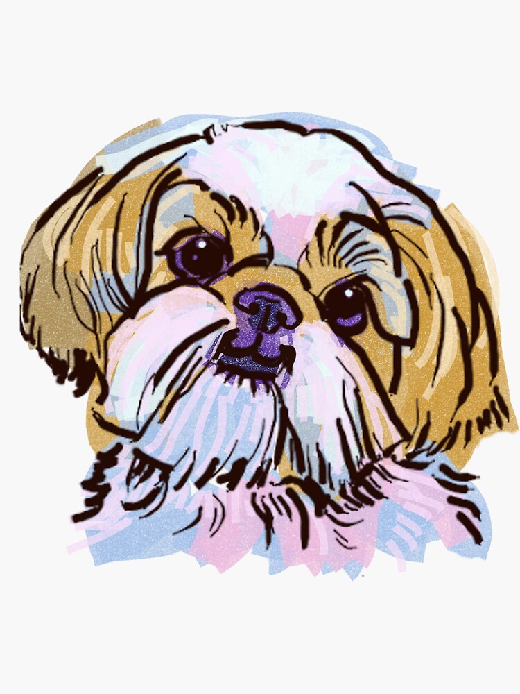 Ocean Gift Shih Tzu Car Decals Realistic Car Stickers Design Series 15 Size 8 x 8 Wall Decals Stickers Pack of 2 