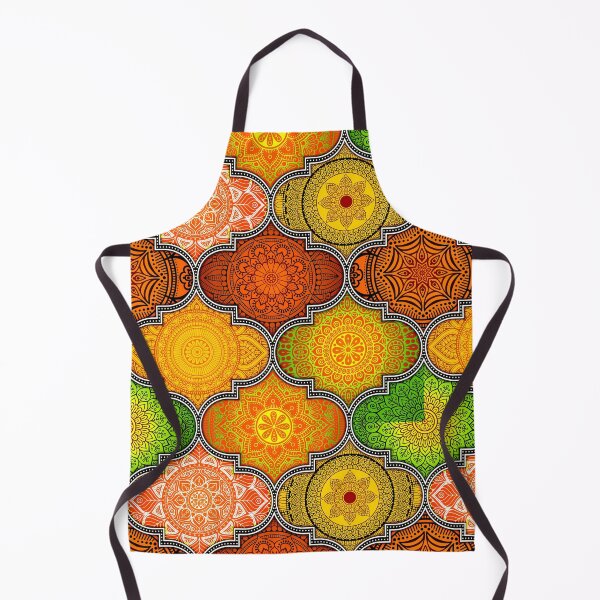 Item preview, Vivid Yellow Ethnic Indian Abstract Floral Tiles pattern designed and sold by Art-by-Geoff.