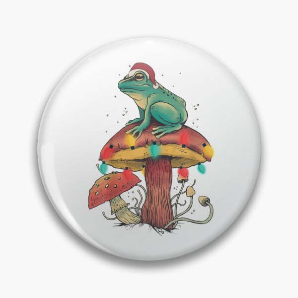 Item preview, Christmas Frog Sitting Mushroom Long Sleeve  designed and sold by GatheringPlace.