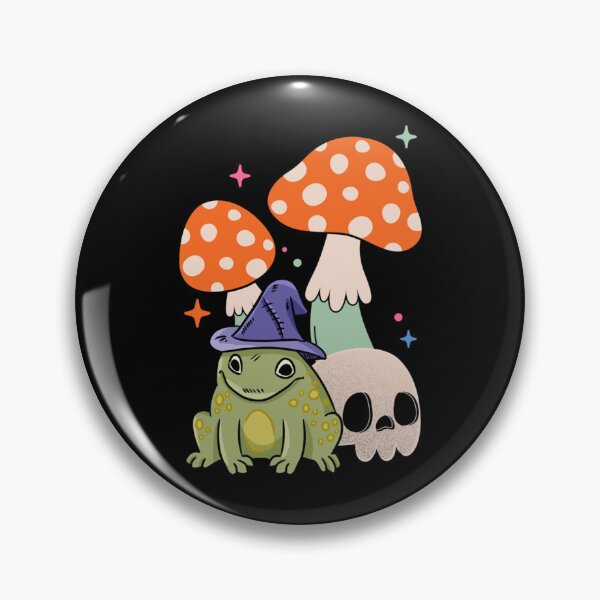 Item preview, Cottagecore Frog Wizard Frog With Mushroom And Skull - Witchcraft Cute Witchy Frog   designed and sold by GatheringPlace.