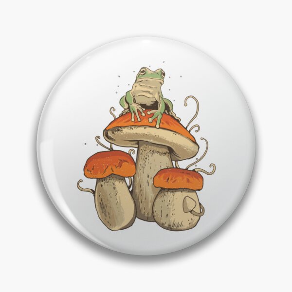 Item preview, Cottagecore Mushroom Frog     designed and sold by GatheringPlace.