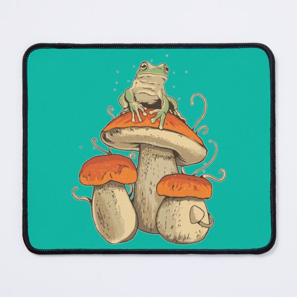 Item preview, Cottagecore Mushroom Frog designed and sold by GatheringPlace.