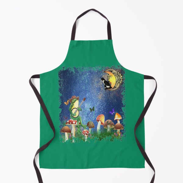 Item preview, Crescent Moon Cat Mushroom Forest Banjo Frog Long Sleeve designed and sold by GatheringPlace.