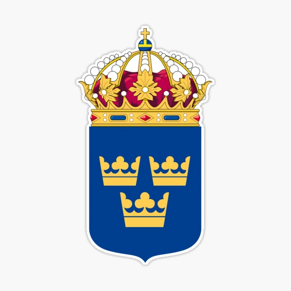 Coat of Arms, Sweden (number 2) | Sticker