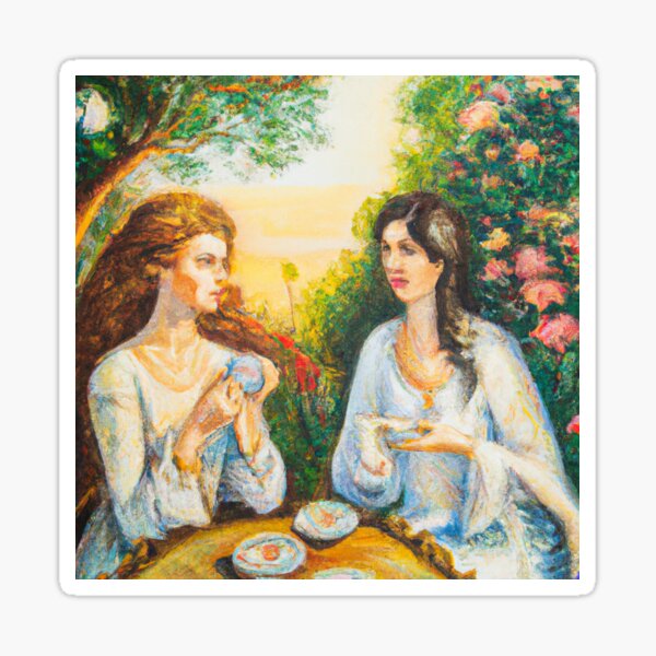 Tea Time In The Garden Sticker
