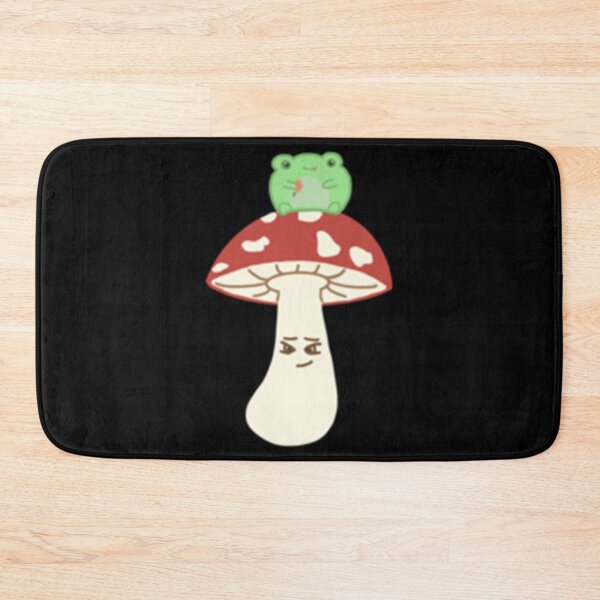 Item preview, cute frog on mushroom   designed and sold by GatheringPlace.