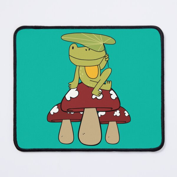 Item preview, Cute Frog Sitting On A Mushroom, Frog Lover Gift, Cottagecore designed and sold by GatheringPlace.