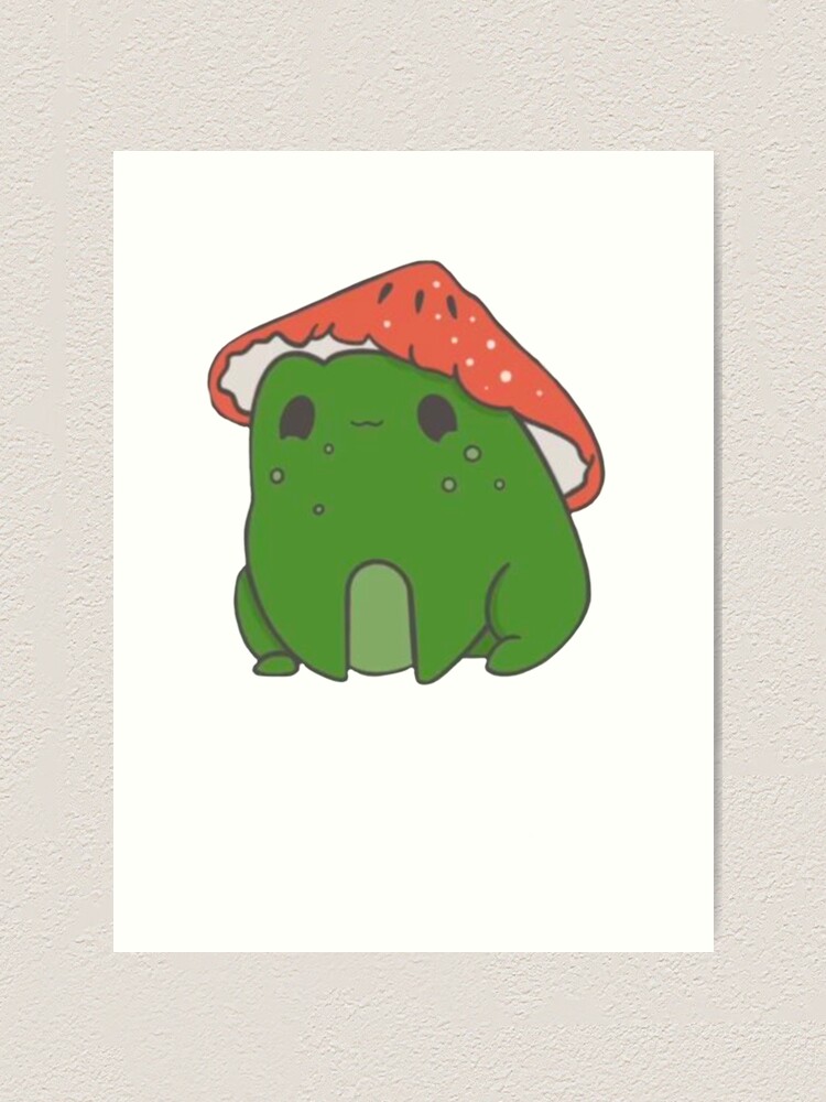 Cute Frog with Mushroom Hat Frog Drawing with Mushroom Mushroom Frog