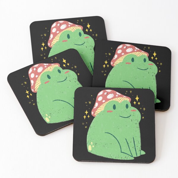 Item preview, Cute Green Frog with Mushroom Hat     designed and sold by GatheringPlace.