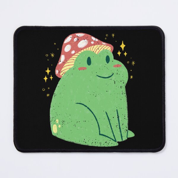 Item preview, Cute Green Frog with Mushroom Hat designed and sold by GatheringPlace.