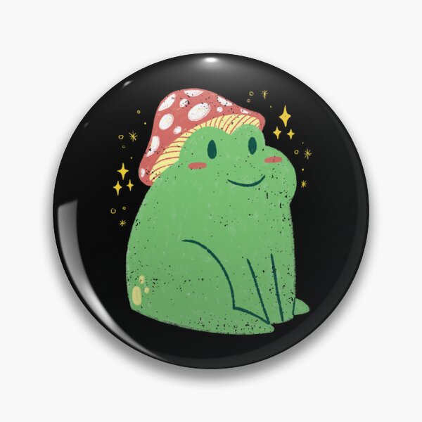 Item preview, Cute Green Frog with Mushroom Hat     designed and sold by GatheringPlace.