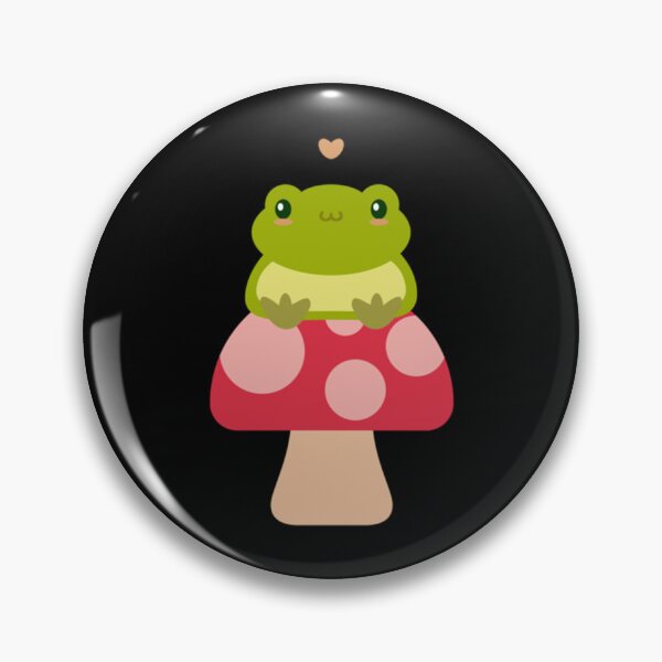 Item preview, Cute Kawaii Frog Sitting On A Mushroom   designed and sold by GatheringPlace.