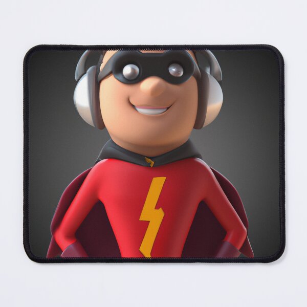 Item preview, Cartoon Superhero Wearing Headphones designed and sold by Richard Allen.