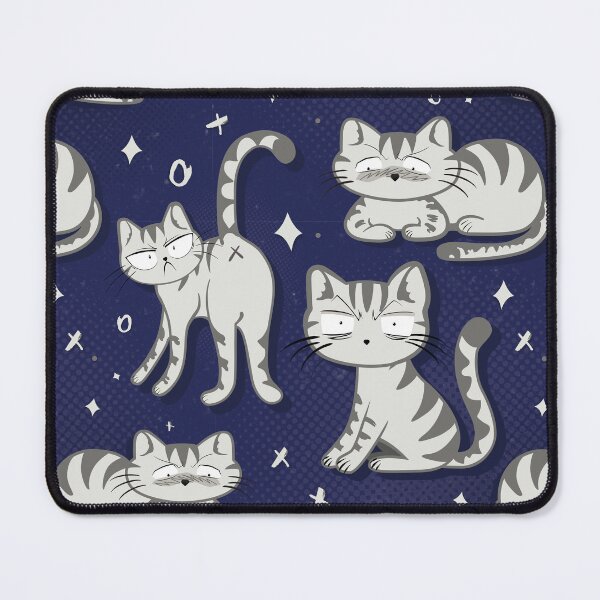 Item preview, Annoyed cats - Blue/grey designed and sold by SnarkyDoodles.