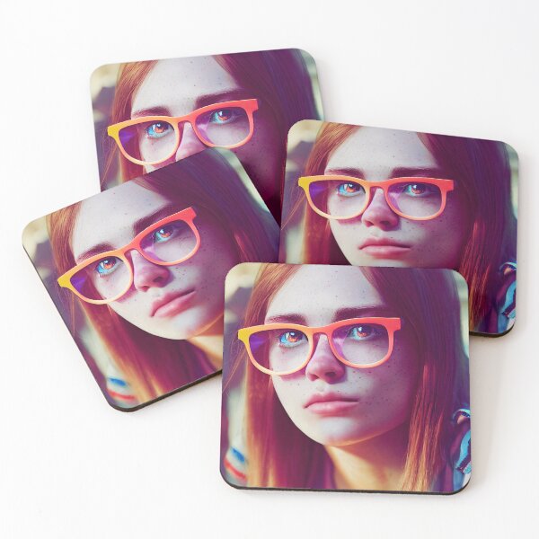 Item preview, Chica con gafas y pecas designed and sold by Protein42.