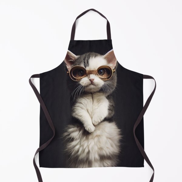 Item preview, Fluffy Cat wearing glasses designed and sold by PeanutArtCorner.