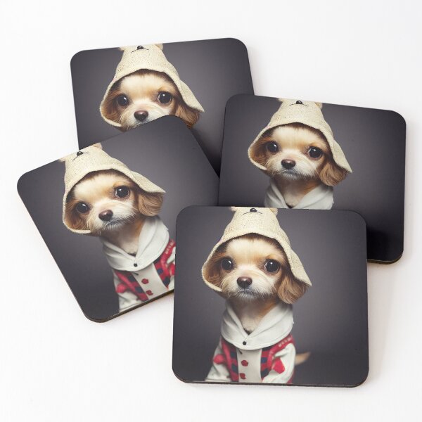 Item preview, cute dog dressed in human clothing designed and sold by PeanutArtCorner.