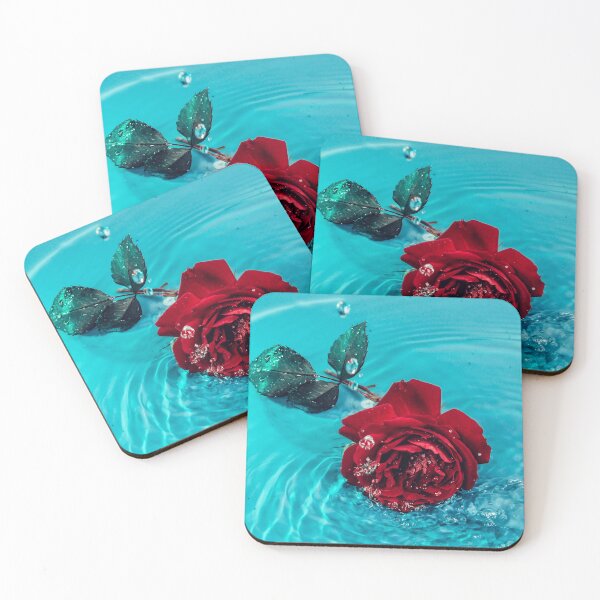 Item preview, Water romantic red rose designed and sold by GriseldaAngela Studio.