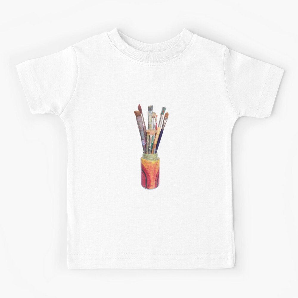 Paint Brushes  Kids T-Shirt for Sale by LeighsDesigns