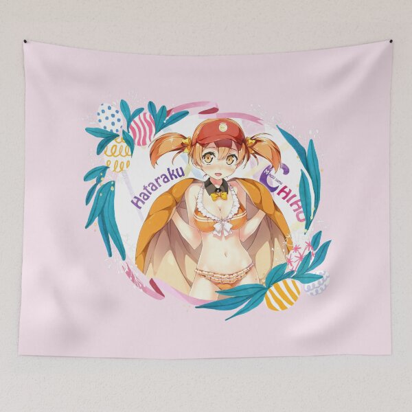 Item preview, The Devil is a Part Timer Anime Hataraku - Floral Circle Cut Frame designed and sold by creativille.