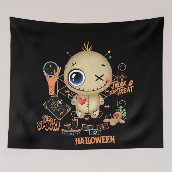 Item preview, Stay Spooky Voodoo Halloween Doll Illustrated Digital Design V2 designed and sold by mangaworldart.