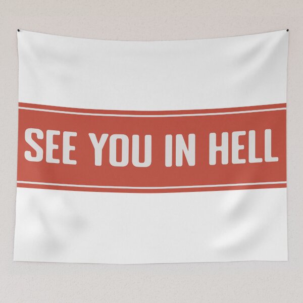 Item preview, See You in hell funny motorcycle or Cool Helmet designed and sold by thesmokeydogs.