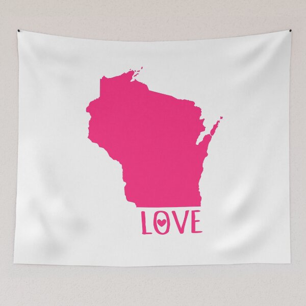 Artikelvorschau, Wisconsin Pink Love entworfen und verkauft von Phoenix23.