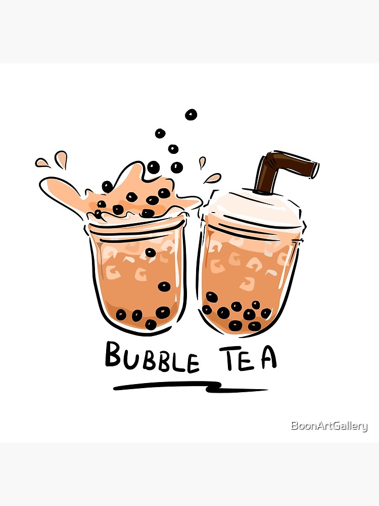 "Bubble milk tea cute cartoon" Poster for Sale by BoonArtGallery