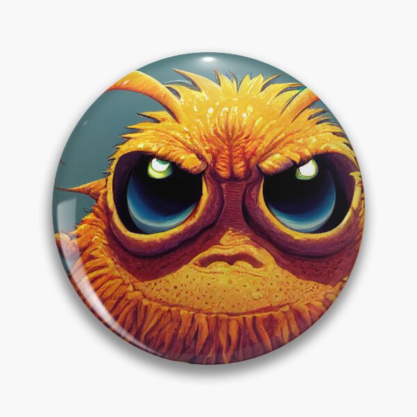 Item preview, Grumpy Orange Monster designed and sold by PeanutArtCorner.